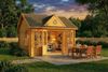 Alpholz Gartenhaus CLOCKHOUSE® Gartenhaus aus Holz in Pinie Holzhaus mit 28 mm Wandstärke Blockbohlenhaus mit Montagematerial Bild 3