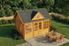 Alpholz Gartenhaus CLOCKHOUSE® Gartenhaus aus Holz in Pinie Holzhaus mit 28 mm Wandstärke Blockbohlenhaus mit Montagematerial Bild 4