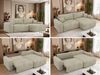 Ecksofa NEKSON L mit Schlaffunktion, L-förmiges Schlafsofa, DL-Mechanismus, mit Stauraum, Schlafsofa - Beige Velvet Bild 2