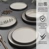 Moritz & Moritz Tafelservice SOLID UNI Geschirrset Grau mit Tassen (24-tlg), 6 Personen, Steinzeug, Kombigeschirr für 6 Personen Bild 3