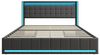 PXloue Polsterbett LED Doppelbett 140x200 cm (Inklusive USB-Typ-C-Ladeanschluss), Stauraumbett,mit Bettrahmen und 4 Schubladen,Leinen,140x200 cm Bild 2
