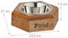 Relaxdays Hunde Napfset mit Holzhalterung Bild 5