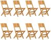 vidaXL Gartenstühle 8 Stk. Klappbar 47x61x90 cm Massivholz Teak 3155060 Bild 2