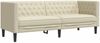 vidaXL Chesterfield-Sofa 3-Sitzer Creme Kunstleder 372667 Bild 2