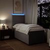 vidaXL Boxspringbett mit Matratze Taupe 90x200 cm Stoff 3292668 Bild 5