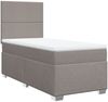 vidaXL Boxspringbett mit Matratze Taupe 90x200 cm Stoff 3292668 Bild 3