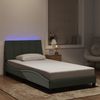 Einzelbettgestell Design für Erwachsene mit LED ohne Matratze Hellgrau 100x200 cm Samt d3550e Bild 2