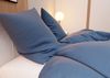 Mako Interlock Jersey Bettwäsche blau jeans Garnitur 155x220 + 80x80 Bild 2