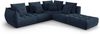Micadoni Ecksofa Bloom 5-Sitzer Rechts Strukturierter Stoff Dunkelblau Bild 2
