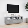 vidaXL TV-Wandschrank mit LED-Beleuchtung Betongrau 130x31x45 cm 852344 Bild 4