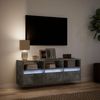 vidaXL TV-Wandschrank mit LED-Beleuchtung Betongrau 130x31x45 cm 852344 Bild 5