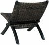 vidaXL Relaxstuhl Schwarz Natur Kubu-Rattan und Massivholz Mahagoni 285802 Bild 5