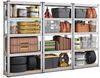 SONGMICS Schwerlastregal, 3er Set, Kellerregal, Lagerregal, 30 x 75 x 150 cm, Regal mit Stahlgestell, bis 650 kg belastbar, 5 verstellbare Ablagen, silbern GLRDE030E03 Bild 5