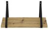 AKKE Wandregal, Hängeregal GINO modern mit schwarzen Befestigungen 2mm PVC LOFT Bild 4