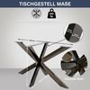 Tischgestell Metall KRYT Schwarz glänzend inkl. Schrauben + Bodenschoner Tischbein Tischkufe Tischgestell für Holztisch Esstisch Schreibtisch Sitzbank 71x120x68cm Bild 2