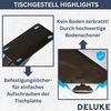 Tischgestell Metall KRYT Schwarz glänzend inkl. Schrauben + Bodenschoner Tischbein Tischkufe Tischgestell für Holztisch Esstisch Schreibtisch Sitzbank 71x120x68cm Bild 3