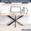 Tischgestell Metall KRYT Schwarz glänzend inkl. Schrauben + Bodenschoner Tischbein Tischkufe Tischgestell für Holztisch Esstisch Schreibtisch Sitzbank 71x120x68cm Bild 5