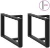 vidaXL Couchtischbeine T-Form 2 Stk. Schwarz 70x25x(42-43) cm Stahl 4013036 Bild 3
