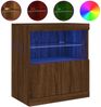 vidaXL Sideboard mit LED-Leuchten Braun Eichen-Optik 60x37x67 cm 836657 Bild 2