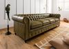 Sofa 4-Sitzer Echtleder 274x82x75 grün CHESTERFIELD #304 Bild 2