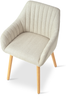 GOEURVANT 1381 Esszimmerstühle 2er-Set, Webstoff - Beige Bild 2