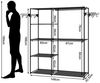 Woltu Kleiderständer, (1 St), Garderobe offen, mit 8 Ablagen Kleiderstange Haken, Schwarz Bild 3