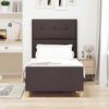 vidaXL Bettgestell mit Kopfteil Dunkelbraun 80 x 200 cm Stoff 3344686 Bild 3