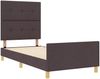 vidaXL Bettgestell mit Kopfteil Dunkelbraun 80 x 200 cm Stoff 3344686 Bild 5