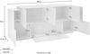 Sideboard >Coro< (BxHxT: 200x86x45 cm) in anthrazit matt/Oak - 200x86x45 (BxHxT) Bild 4