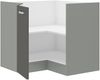 Eckunterschrank 89x89 Hochglanz Grau Küchenzeile Küchenblock Küche Grey Bianca Bild 3
