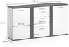 Kommode Novelli Anthrazit 40 x 80 cm mit Schubladen Vicco Bild 3