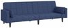 vidaXL Schlafsofa 2-Sitzer mit 2 Kissen, Stoff blau, 84,5 x 220 x 69 cm Bild 2