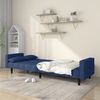 vidaXL Schlafsofa 2-Sitzer mit 2 Kissen, Stoff blau, 84,5 x 220 x 69 cm Bild 3
