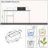 LECHUZA Blumenkasten BALCONERA Stone 50 ALL-IN-ONE Schwarz 425627 Bild 5