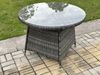 Fimous Rattan Gartenmöbel Essplatz Tisch und Stuhl Set Wicker Patio 6 Stühle Plus Runde Klar Gehärtetes Glas Tisch Bild 4