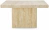 Casa Padrino Luxus Travertin Couchtisch Beige 65,5 cm - Travertin Wohnzimmer Möbel Bild 2