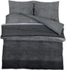 vidaXL Bettwäsche-Set, Baumwolle dunkelgrau, 240x220 cm Bild 2