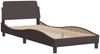 vidaXL Bett mit Matratze "Dover" Dunkelbraun 90x200 cm Stoff 3208327 Bild 4