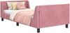 vidaXL Kinderbettgestell mit Kopfteil Rosa 90 x 190 cm Samt 42010880 Bild 2