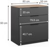 Kommode Betti Anthrazit/Sonoma 50 x 90 cm Vicco Bild 3