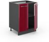 Küchenunterschrank Fame-Line Bordeaux Hochglanz 60 cm , AP Marmor Vicco Bild 4