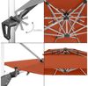 anndora Ampelschirm Sonnenschirm 4 Meter rund mit Aluminiumgestell, Kurbelöffnung - doppeltes Winddach - Streben und Gestell aus Aluminium Bild 2