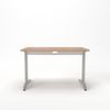Rheinland Möbel Statio Schreibtisch 120x80 cm höhenverstellbar ±10 mm in Nussbaum – ergonomischer Bürotisch für Homeoffice & Büro, C-Fuß, Kabelwanne, einfache Montage, FSC® zertifiziert Bild 2