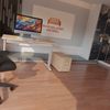 Rheinland Möbel Statio Schreibtisch 120x80 cm höhenverstellbar ±10 mm in Nussbaum – ergonomischer Bürotisch für Homeoffice & Büro, C-Fuß, Kabelwanne, einfache Montage, FSC® zertifiziert Bild 4