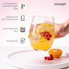 KONZEPT Gläser-Set 4-teilig – 580 ml große Gläser für Wasser, Saft, Wein & Cocktails, 4-tlg, Ergonomische Form, Leicht, Spülmaschinenfest, Stabil, Transparent Bild 4