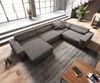 Wohnlandschaft Sirpio XL 360x260 cm Mikrofaser Khakibraun Recamiere variabel Bild 4
