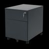 Rollcontainer, 2 Schübe, Farbe anthrazit RAL 7016 pulverbeschichtet Bild 3