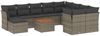 vidaXL 11-tlg. Garten-Sofagarnitur mit Kissen Grau Poly Rattan 3223974 Bild 2