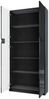 Vladon Büroschrank Logan V1, Aktenschrank mit 5 Fächern und 4 Türen, Schwarz matt/Bordeaux Hochglanz (82 x 185 x 37 cm) Bild 3