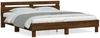 vidaXL Bettgestell mit Kopfteil Braun Eichen-Optik 200x200 cm 3207398 Bild 2
